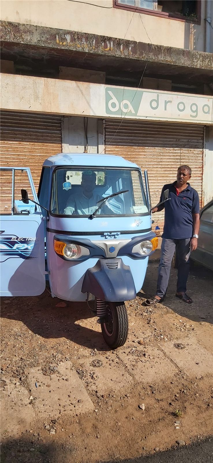 An electric scooter from the EcoLogistics pilot in Panaji