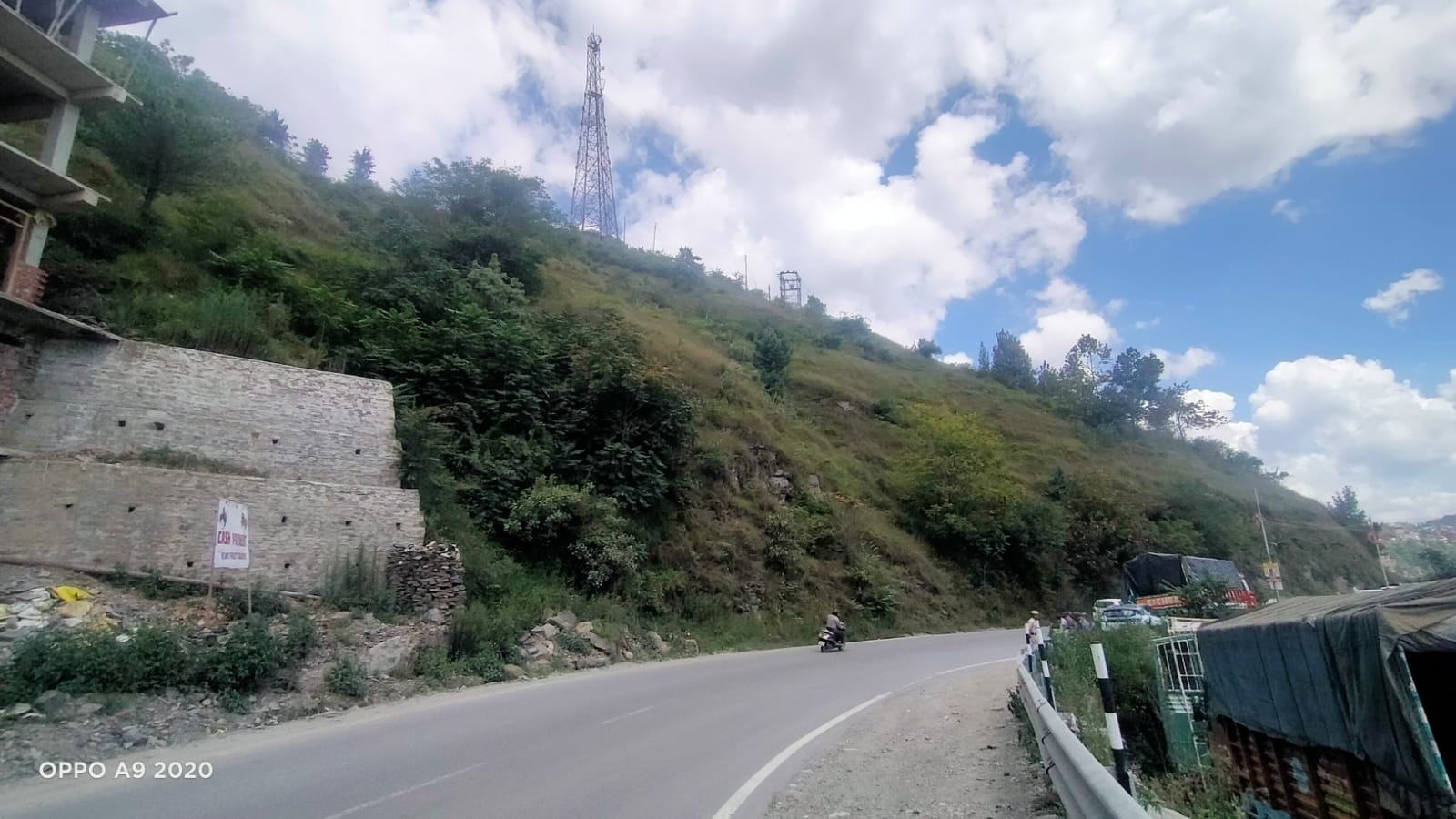 A mountain highway in Himachal Pradesh surveyed for an EV charging site