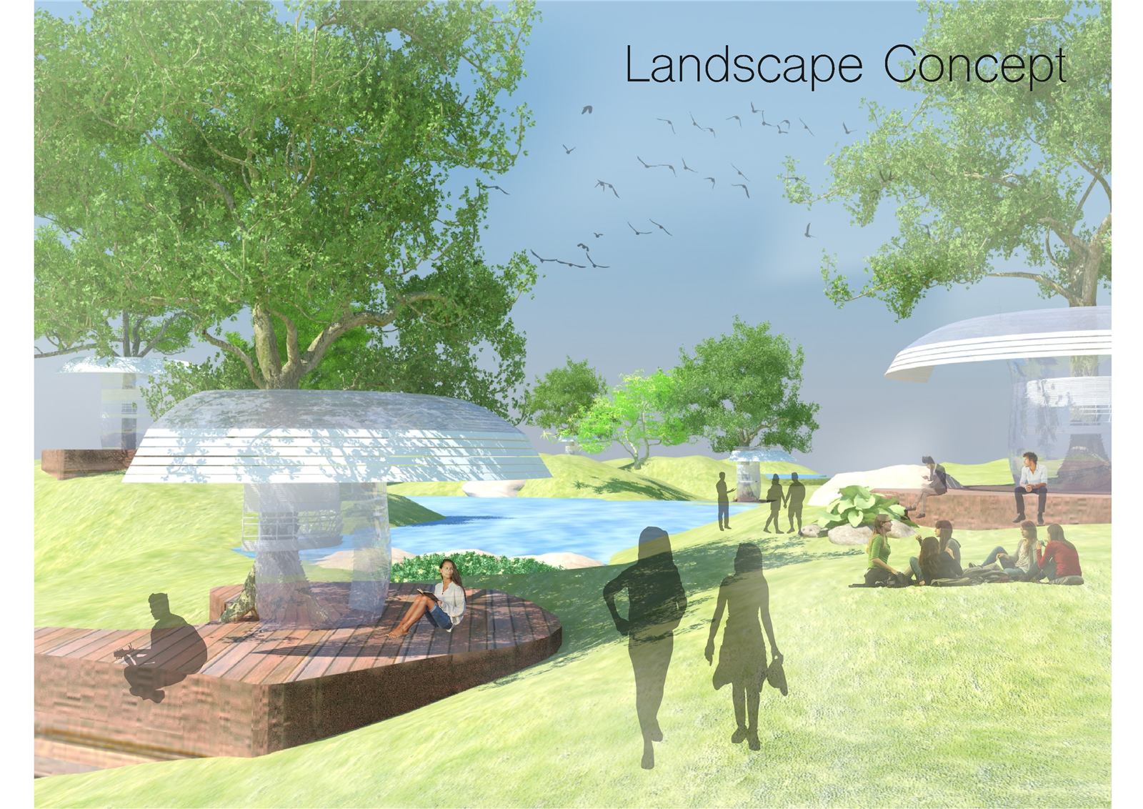 Landscape concept drawing