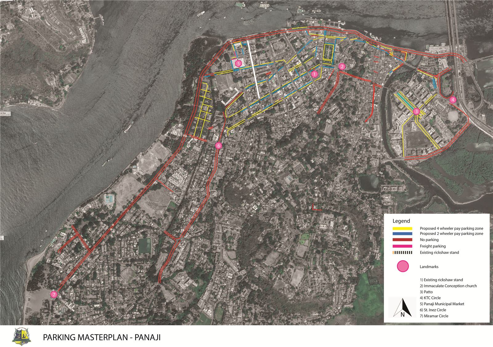 Proposed pay-and-park roads mapped across central Panaji