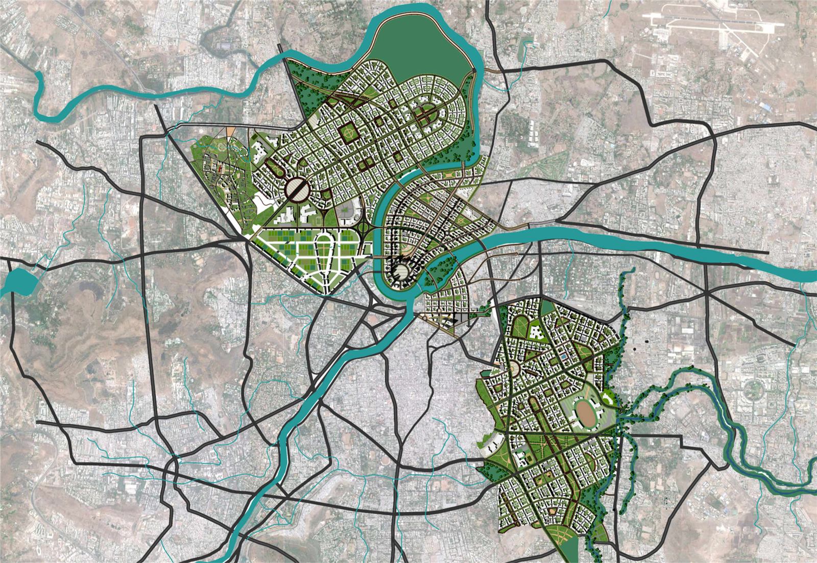Envisioning Pune 2040 master plan board