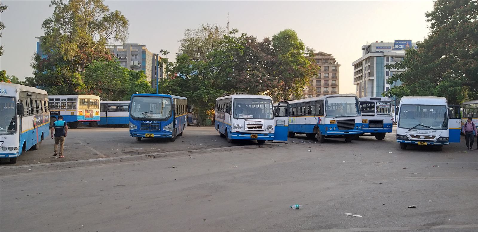 Buses at the Kadamba bus stand in Panaji